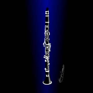 Drawing of a clarinet